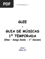 Glee - Songs Guide 1 Season (Guia de Músicas 1 Temporada)