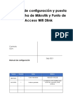 Manual de Configuración y Puesta en Marcha de Mikrotik y Punto de Acceso Wifi Dlink