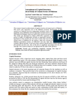 Determinant of Capital Structure: An Empirical Study of Cement Sector of Pakistan