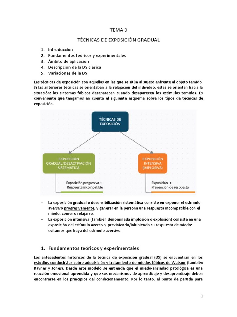Técnicas de Exposición Gradual en Fobias | PDF | Ansiedad | Fobia