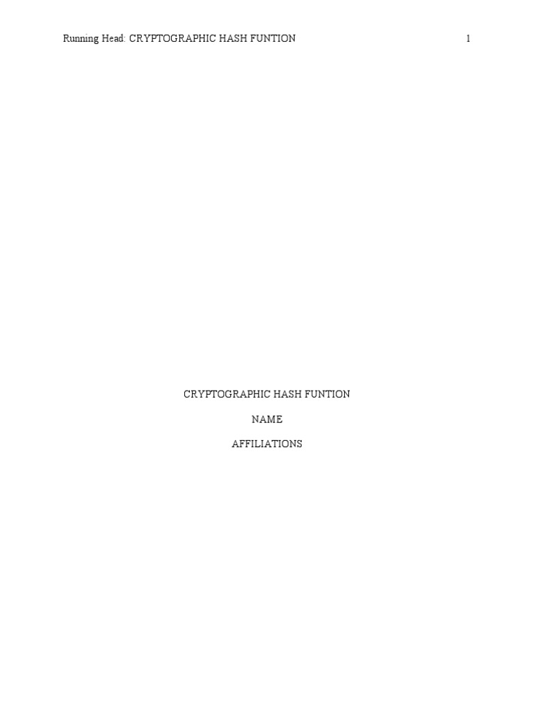 Cryptographic Hash Function Guide | PDF | Cryptography | Password