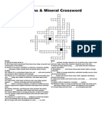 Vitamins & Mineral Crossword: Name