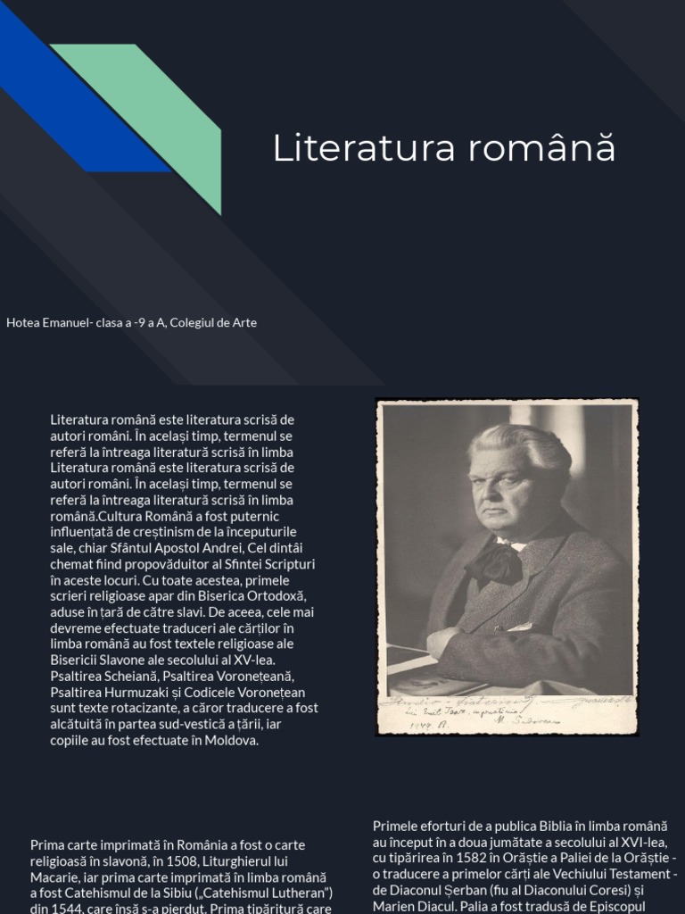 Literatura Română | PDF