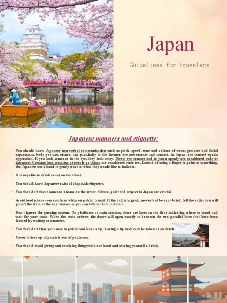 Japan: Guidelines For Travelers | PDF