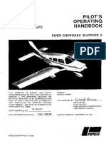 Piper - PA-28 Cherokee Warrior II - Operating Hand Book