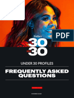 Frequently Asked Questions: Under 30 Profiles