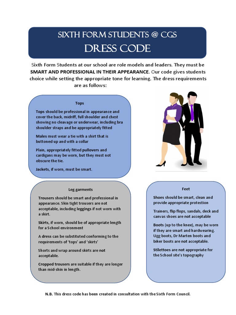 Sixth Form Dress Code Guidelines for Professional and Appropriate