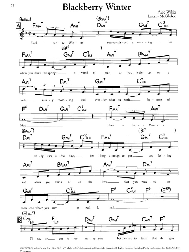 Blackberry Winter PDF