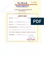 1year Admit Card 09072014