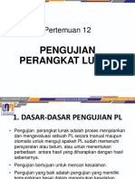 Pertemuan 12: Pengujian Perangkat Lunak