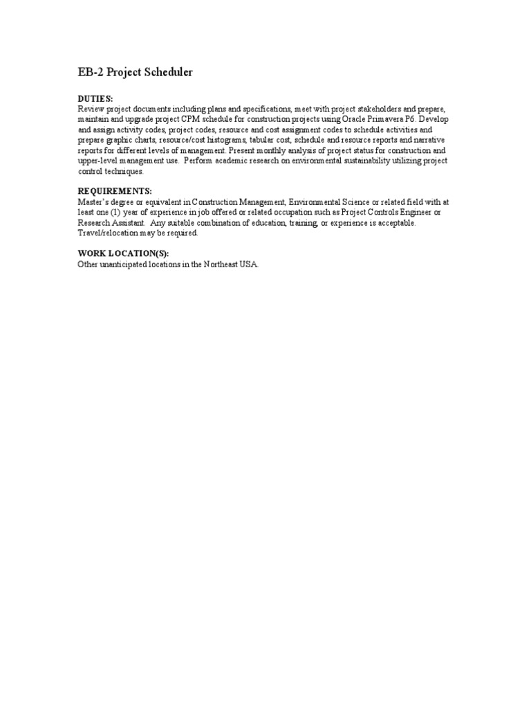 PD Job Description PDF