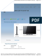 LN40C650 Modelo 2010 LCD TV de 40" Full HD: Dimensiones Del Producto