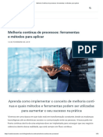 Melhoria Contínua de Processos - Ferramentas e Métodos para Aplicar