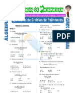 Álgebra - División de Polinomios - Segundo y Tercero de Secundaria