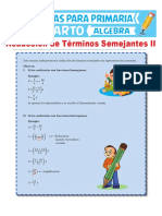Álgebra - Términos Semejantes II - Cuarto y Quinto de Primaria.