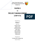 BSOA 4B Project Management Paper 2 Group 1