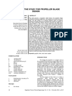 A Comparative Study For Propeller Blade Design: O. de Almeida, F. C. de Miranda, and O. F. Neto