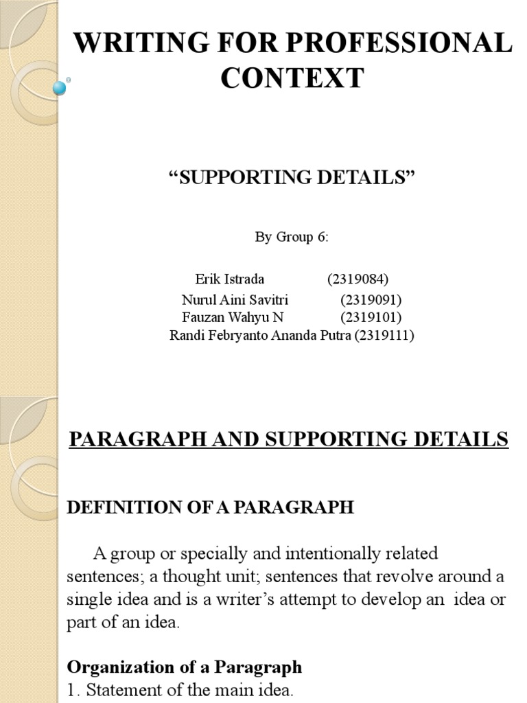 Understanding Paragraphs and Details | PDF | Narrative | Cognition