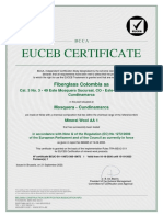 Euceb Certificate: Fiberglass Colombia Sa