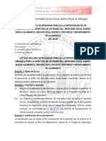 Ley 30149 Expropiación Cajamarca - DEMANDA