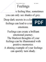 Feelings: Multi-Metaphor Poem Poetry Portfolio Project Mr. Garrett