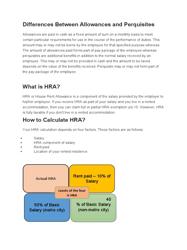 Understanding the Key Differences Between Allowances and Perquisites