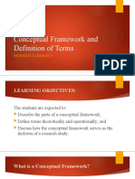 Conceptual Framework and Definition of Terms: Module 3:lesson 3