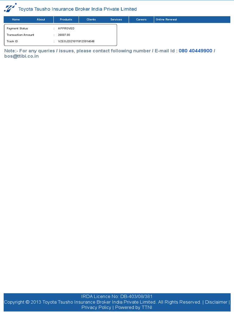 Toyota Tsusho Insurance Broker India Private Limited 2 | PDF