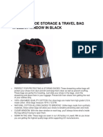 Shoe Bags: Shoe Storage & Travel Bag W/Clear Window in Black