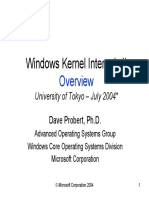 Windows Kernel Internals II: University of Tokyo - July 2004