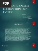 Automatic Speech Recognition Using Python