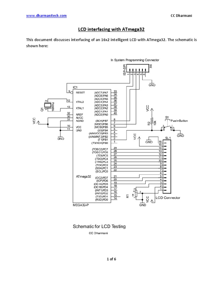 LCD Interfacing With ATmega32 | PDF | Digital Electronics | Computer ...
