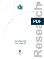 Cost of Pavement Marking Materials: Synthesis