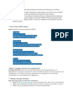 SWOT Analysis and Strategy Direction