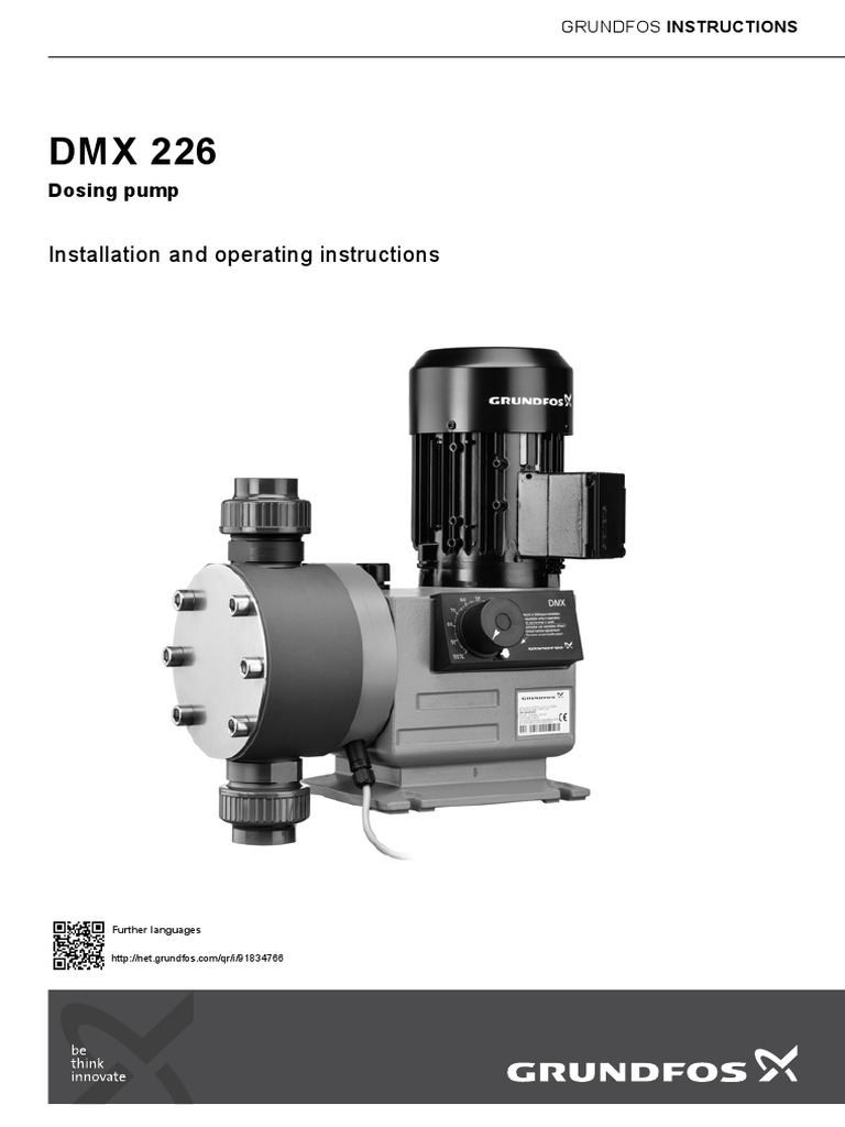 Installation and Operating Instructions: Dosing Pump | PDF | Safety | Pump