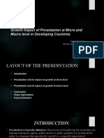 Growth Impact of Privatization at Micro and Macro Level in Developing Countries