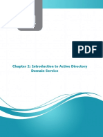 Chapter 2: Introduction To Active Directory Domain Service: Windows Platform - CH 2