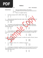 Section I Maximum Marks - 60 Time - 45 Minutes Instructions