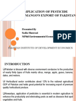 Economic Implication of Pesticide Residues in Mango'S Export of Pakistan