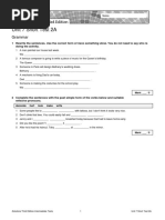 Unit 7 Short Test 2A: Grammar