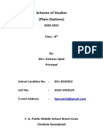 Revised Scheme of Studied VIII Warm - Kishwar Iqbal