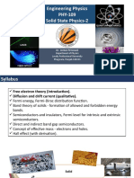 Engineering Physics PHY-109 Solid State Physics-2: Quantum Mechanics