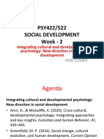 PSY422 - 522 - 2021 - Fall - Week-2 - Integrating Cultural and Developmental Psychology - New Direction in Social Development
