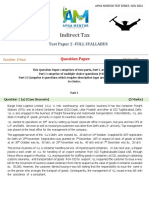 Indirect Tax: Test Paper 2 - Full Syallabus