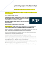 Punem in Relatie 2 Variabile Daca Anumite Variabile Cu Care Operam Manifesta Influenta Asupra Altora Sau Altele Asupra Care Lucram Variabila Dependenda Influentata de Ceva Iar Cea Independenta Care Manifesta Influenta