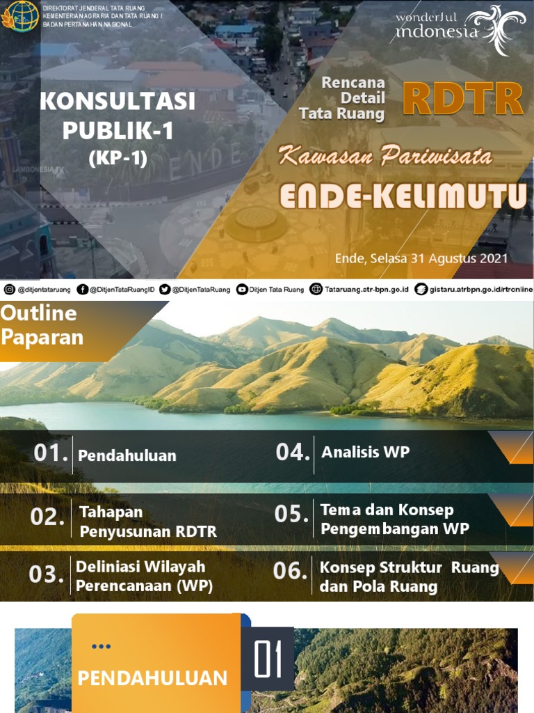 RDTR Kawasan Pariwisata Ende-Kelimutu | PDF