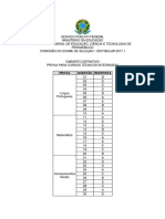 Gabarito Definitivo Cursos Integrados 2017-1