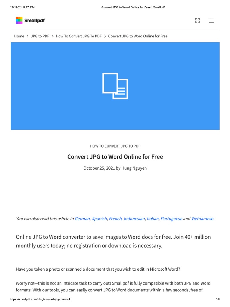 Convert JPG To Word Online For Free Smallpdf PDF Computer File
