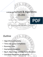 Data Structure & Algorithms CS-201: Lecture 02-Algorithm Complexity Dr. Muhammad Mobeen Movania