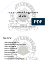 Data Structures and Algorithms Lecture on Searching Techniques